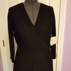 Kasper Women's Black Knit Sweater Dress